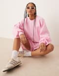 [ASOS DESIGN] ASOS DESIGN balloon sleeve sweat in pink (part of a set) XS PINK