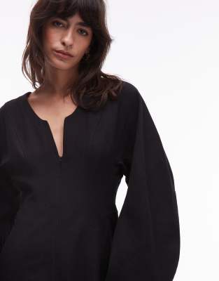 tiered mini dress Black Celine Tiered Mini Dress