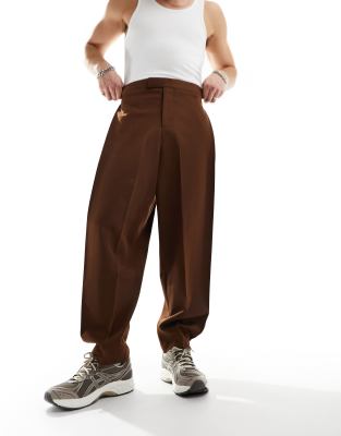 ASOS DESIGN balloon smart pants with side pleats