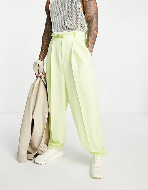 Trousers & Chinos balloon smart trousers in yellow 