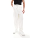 [ASOS DESIGN] ASOS DESIGN balloon suit pants in white W30 L30 WHITE