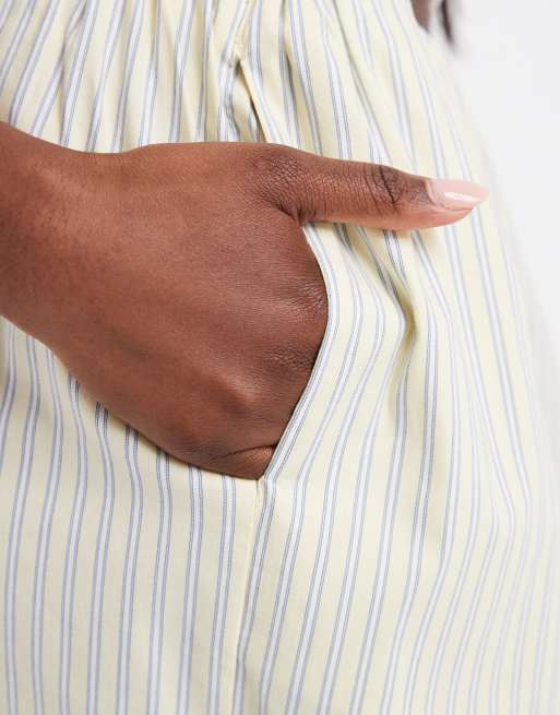 ASOS DESIGN balloon trouser in yellow stripe, 5 of 5