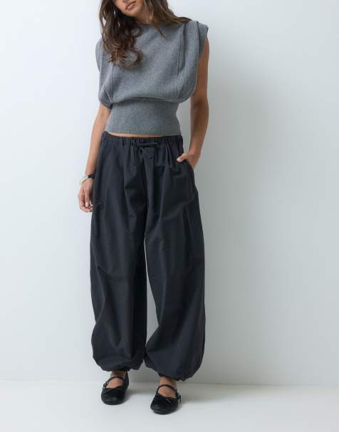 ASOS DESIGN balloon trousers in black - view 1