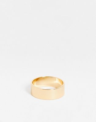 ASOS DESIGN band ring in gold tone - ASOS Price Checker