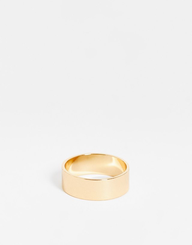 ASOS DESIGN band ring in gold tone