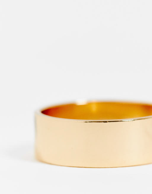 ASOS DESIGN band ring in gold tone, 3 of 4