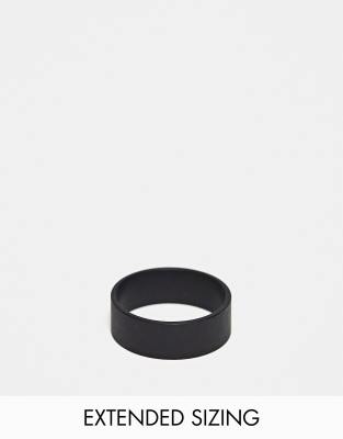 ASOS DESIGN band ring in matte black finish - ASOS Price Checker