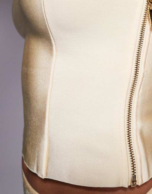 ASOS DESIGN bandage cami top in buttermilk - part of a set, 3 of 4