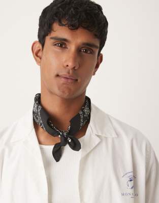 ASOS DESIGN - Bandana bianca e nera cachemire - view 1