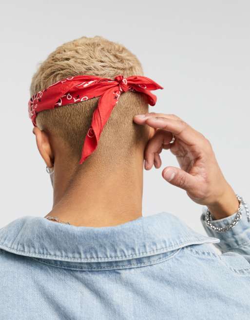 ASOS DESIGN - Bandana à motif cachemire - Rouge