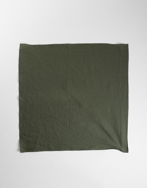 ASOS DESIGN - Bandana in lino kaki, 2 di 4