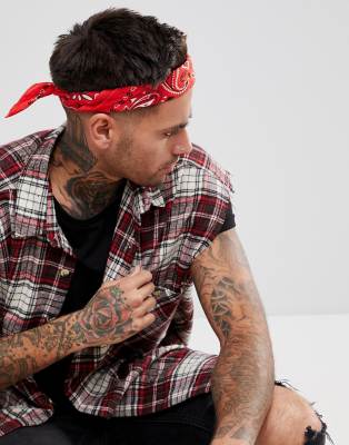 ASOS DESIGN bandana in red paisley | ASOS