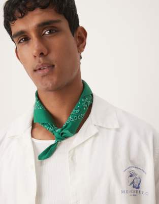 ASOS DESIGN - Bandana verde scuro con stampa cachemire - view 1