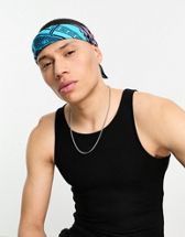 ASOS DESIGN paisley bandana in ecru