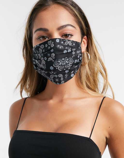 ASOS DESIGN – Bandanamönstrade ansiktsmasker i 3-pack, 3 av 4