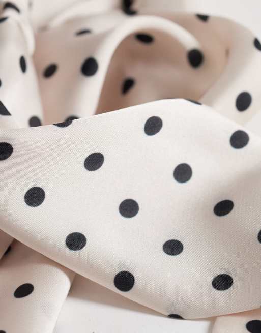 ASOS DESIGN - Bandeau à pois avec liens à nouer - Noir et blanc, 2 de 3