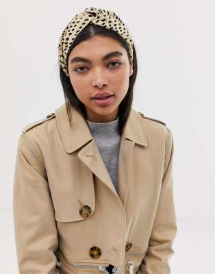 À Torsade Imprimé Devant Animal Asos Et Oversize Abstrait DesignBandeau PkuiOTXZ