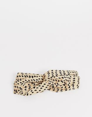 À Torsade Imprimé Devant Animal Asos Et Oversize Abstrait DesignBandeau PkuiOTXZ