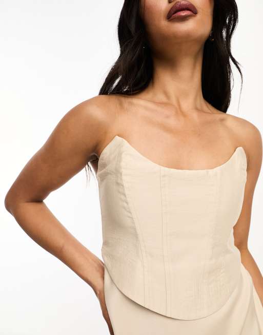 CORSET STYLE TANK TOP - TAUPE – CAllie Girl Boutique