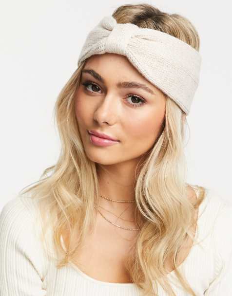 ASOS DESIGN - Bandeau côtelé en polyester recyclé - Beige
