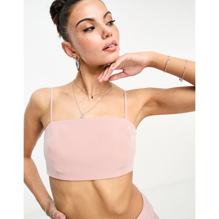 Jaded Rose backless disc sequin crop top in gold - part of a set