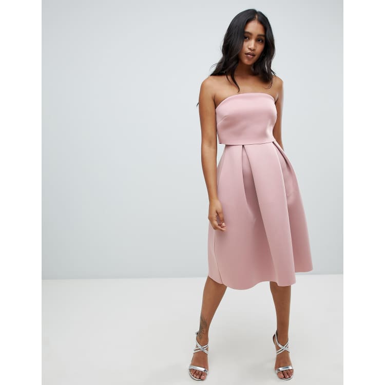 Asos design bandeau crop 2025 top maxi prom dress