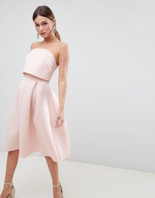 asos bandeau midi dress