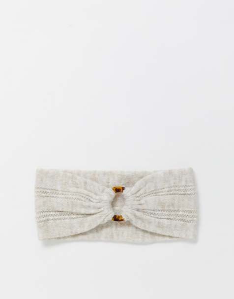 ASOS DESIGN - Bandeau en maille pointelle avec anneau écaille de tortue