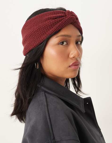 ASOS DESIGN - Bandeau en maille texturée - Bordeaux - view 1