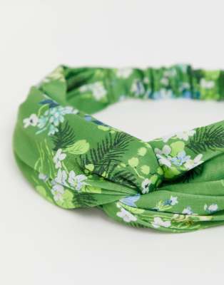 Fleuri Vert Imprimé DesignBandeau Devant Le Asos Torsadé Sur mN8w0vn