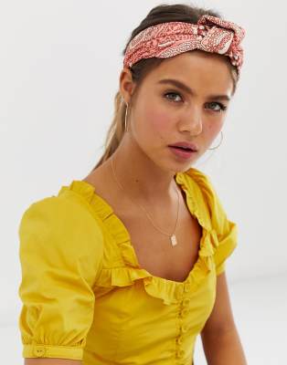 Imprimé Le Asos Devant Sur DesignBandeau Avec Nœud Vintage 5S4R3ALqjc
