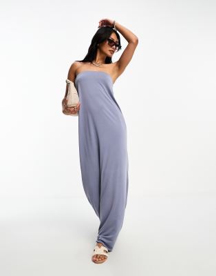 ASOS DESIGN bandeau maxi dress in blue | ASOS