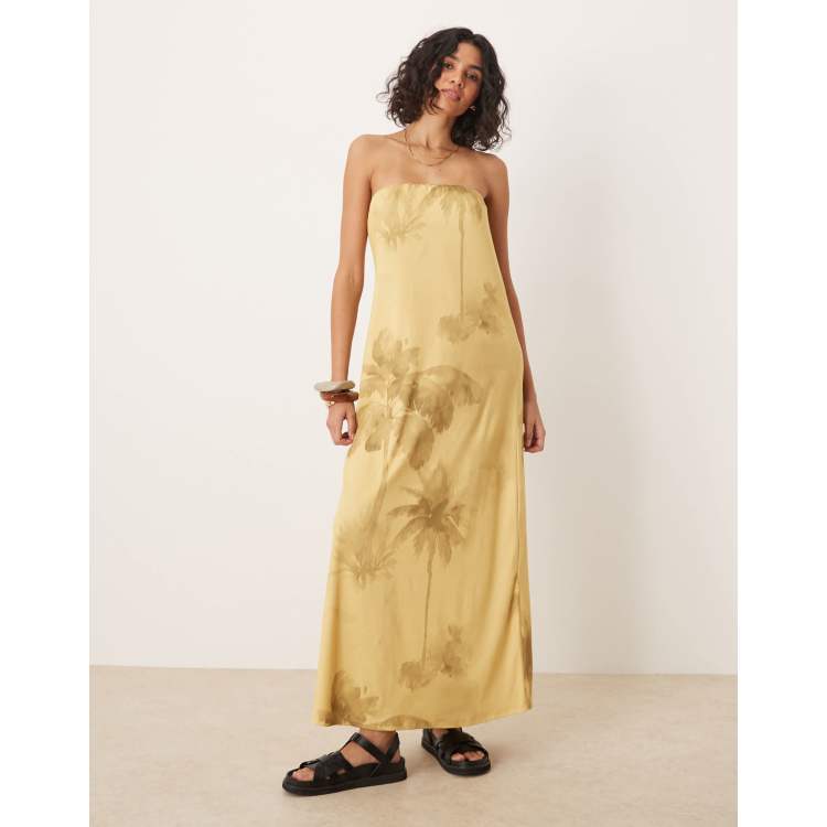 chinese dress ladies Palm Tree Island Halter Maxi Dress Pink main image 0