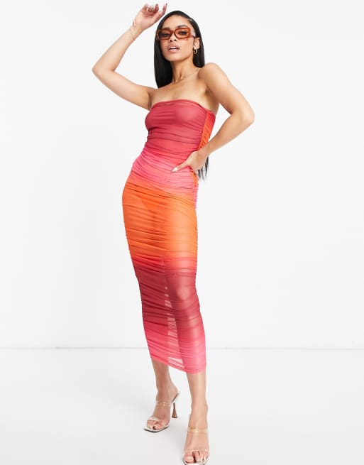 Asos pink clearance and orange dress