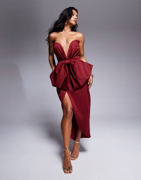 Red Dresses Burgundy Wine Dark Red ASOS