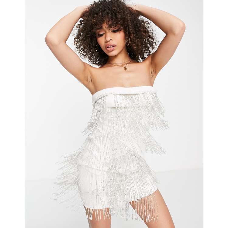white dress with ruffle straps Wedtrend Women White Engagement Party Dress A Line Spaghetti Straps Pleated  Short Graduation Dress With Bow – WEDTREND
