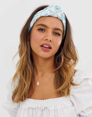 Motif Asos Bleu Cachemire Avec Devant DesignBandeau Nœud Sur Le 80nOPwkX