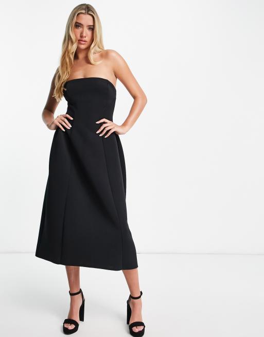 Asos black clearance strapless dress