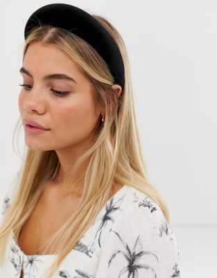 En Asos Velours DesignBandeau Noir Rembourré dosxthCQrB