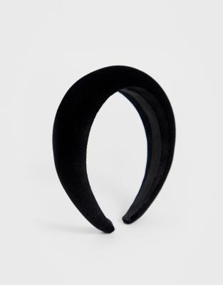 En Asos Velours DesignBandeau Noir Rembourré dosxthCQrB