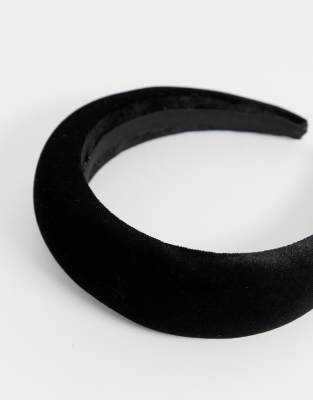 En Asos Velours DesignBandeau Noir Rembourré dosxthCQrB