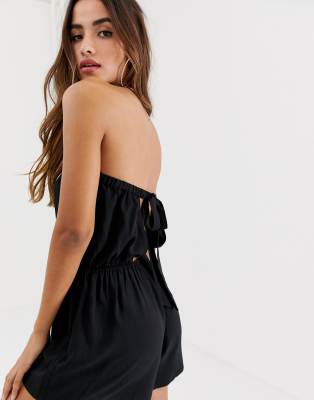 black beach playsuit