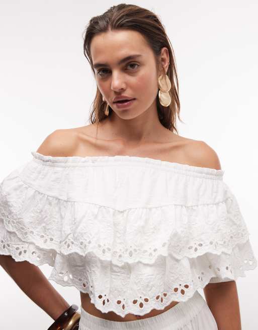 ASOS DESIGN - Maxi rok van opengewerkt kant in wit, deel van co-ord set, 3 van 3