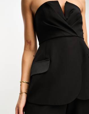 ASOS DESIGN bandeau tux jumpsuit in black | ASOS