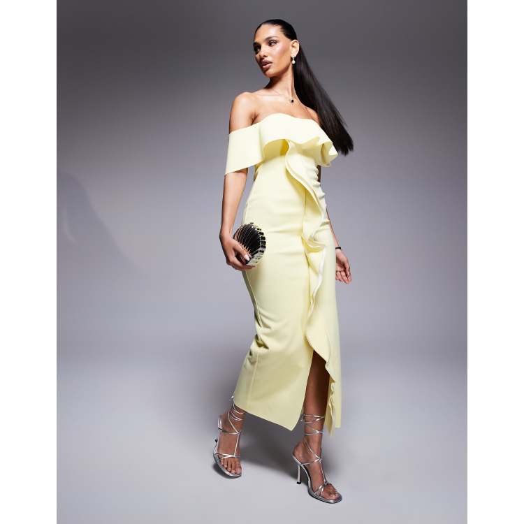 Blue Maxi Dress Lavish Alice Lemon Dress ASOS DESIGN Scrunch Draped Midi  Dress In Lilac Scuba-