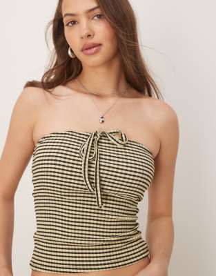 Asos Design Bandeau With Ties