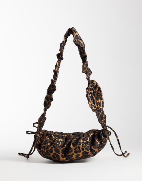 ASOS DESIGN bandolera fruncida de leopardo - view 1