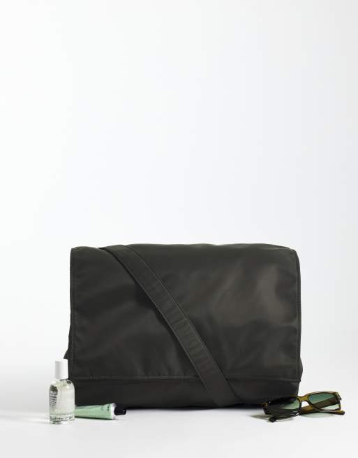 ASOS DESIGN - Bandolera marrón de nailon, 2 de 4