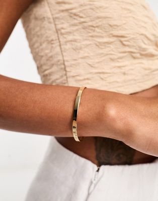 ASOS DESIGN bangle bracelet in gold tone
