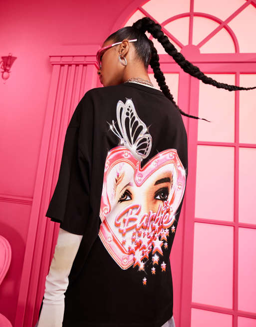 ASOS DESIGN Curve Barbie x Hello Kitty oversized tee & leggings